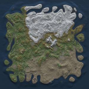 Thumbnail Rust Map: Procedural Map, Size: 5250, Seed: 21212, 20 Monuments