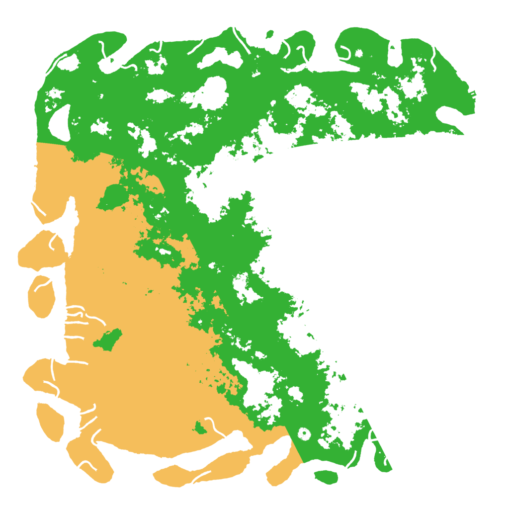 Biome Rust Map: Procedural Map, Size: 6000, Seed: 151540