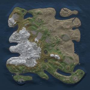 Thumbnail Rust Map: Procedural Map, Size: 3500, Seed: 145245870, 20 Monuments