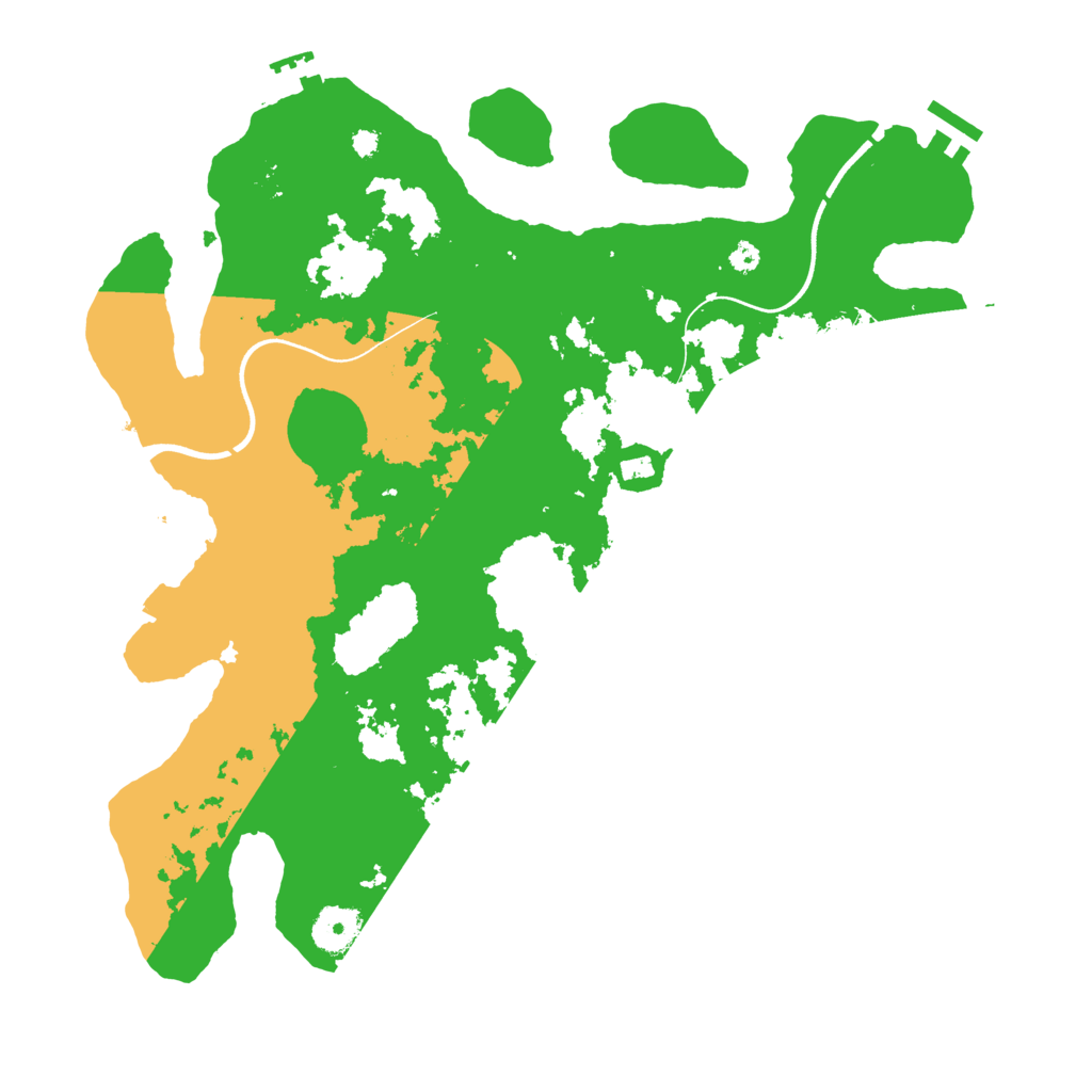 Biome Rust Map: Procedural Map, Size: 3700, Seed: 19406