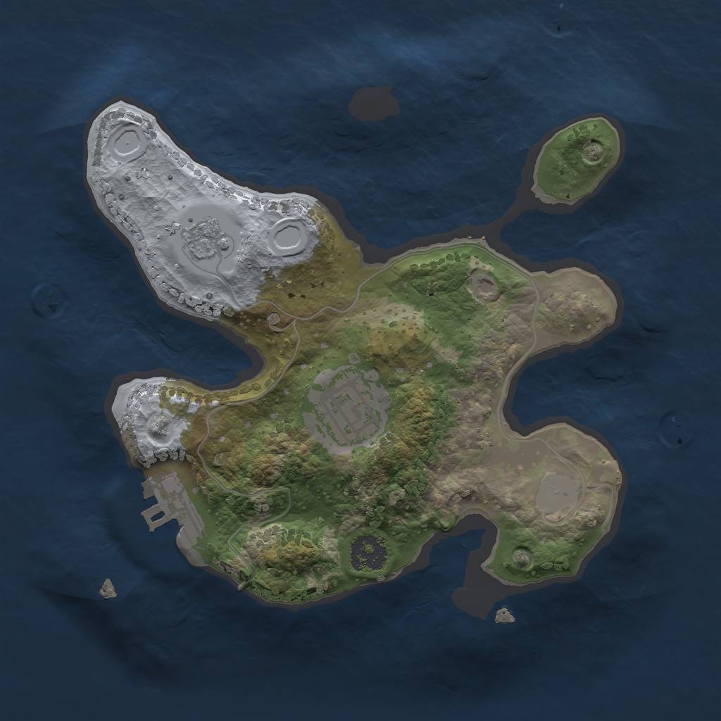 Rust Map: Procedural Map, Size: 2000, Seed: 17, 8 Monuments