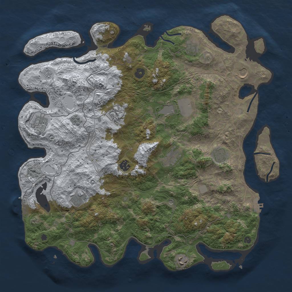 Rust Map: Procedural Map, Size: 4250, Seed: 35234, 20 Monuments
