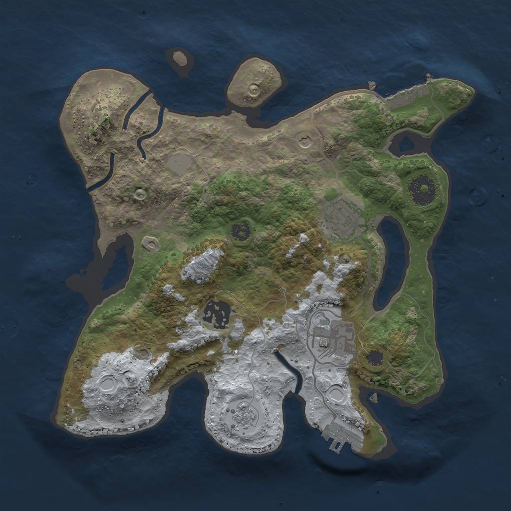 Rust Map: Procedural Map, Size: 2700, Seed: 77357743, 12 Monuments