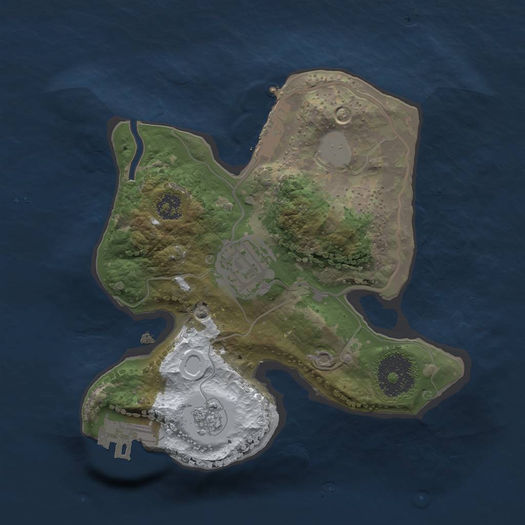 Rust Map: Procedural Map, Size: 2000, Seed: 1684, 9 Monuments