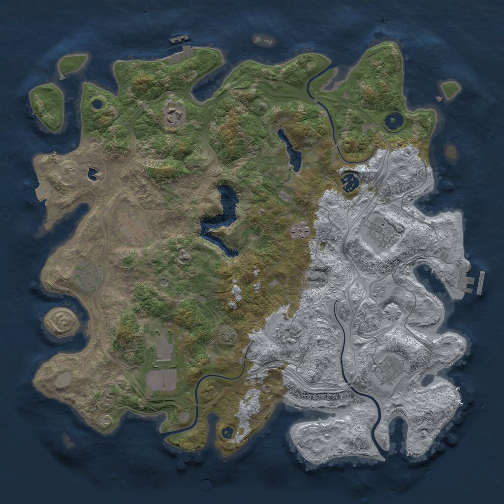 Rust Map: Procedural Map, Size: 4250, Seed: 20925, 15 Monuments