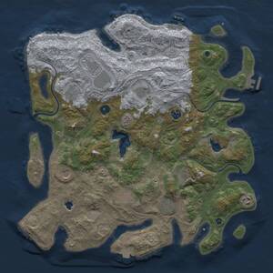 Thumbnail Rust Map: Procedural Map, Size: 4250, Seed: 2093546179, 16 Monuments