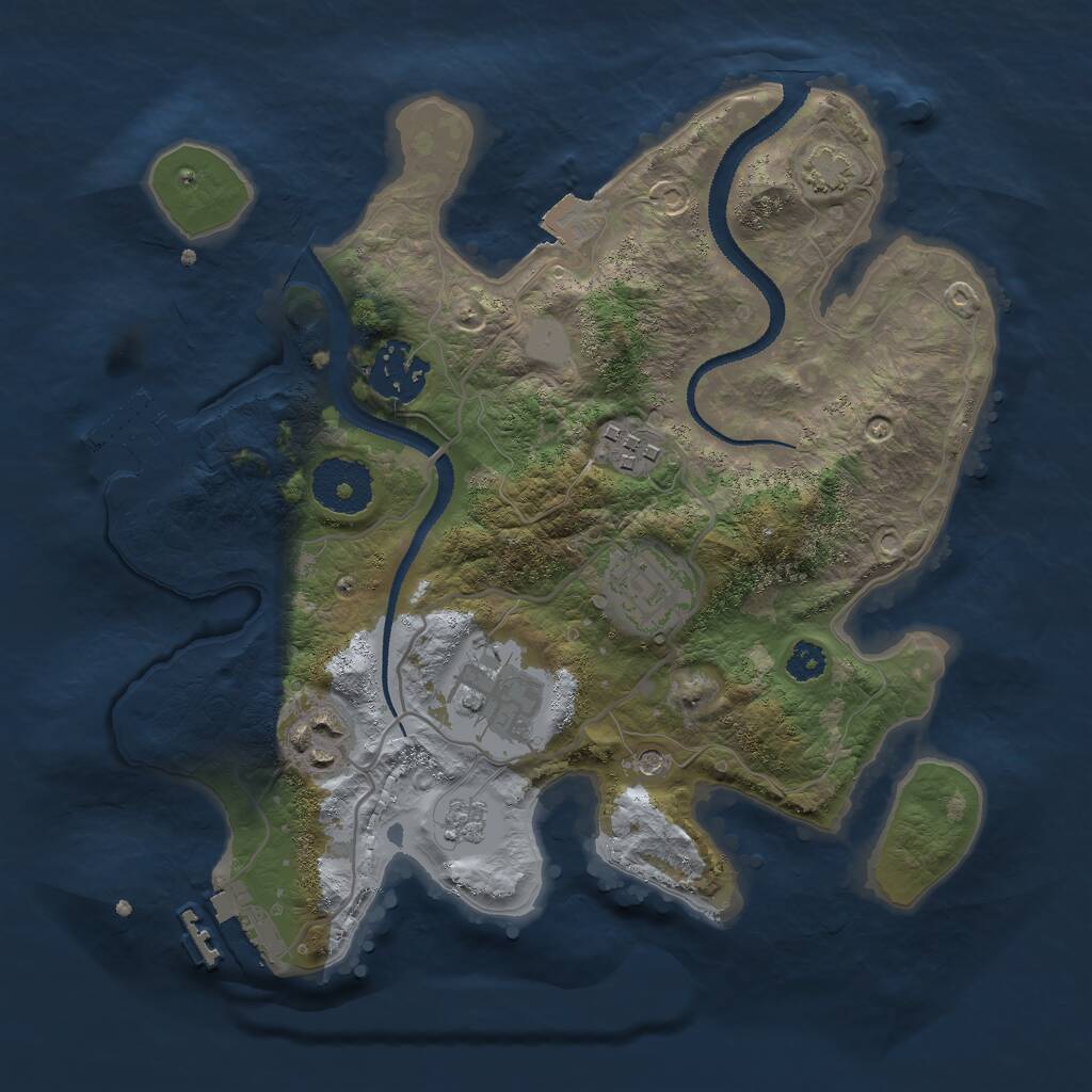 Rust Map: Procedural Map, Size: 2800, Seed: 21327126, 11 Monuments