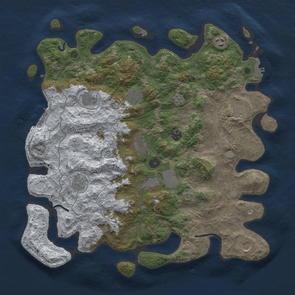 Rust Map: Procedural Map, Size: 4250, Seed: 120522, 19 Monuments