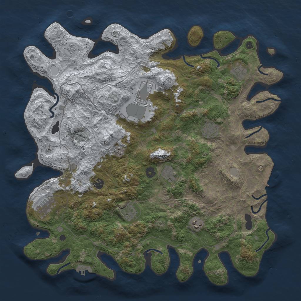Rust Map: Procedural Map, Size: 4250, Seed: 87155281, 18 Monuments