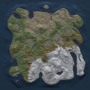 Thumbnail Rust Map: Procedural Map, Size: 3500, Seed: 1074008779, 20 Monuments