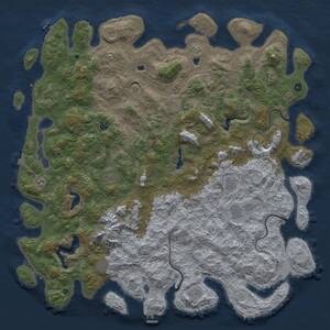 Thumbnail Rust Map: Procedural Map, Size: 6000, Seed: 2086201, 17 Monuments