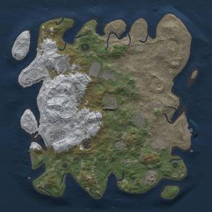 Thumbnail Rust Map: Procedural Map, Size: 3950, Seed: 1168620054, 20 Monuments