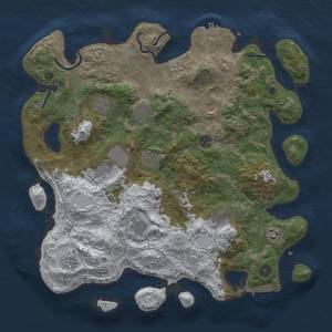 Thumbnail Rust Map: Procedural Map, Size: 4050, Seed: 1542674685, 20 Monuments