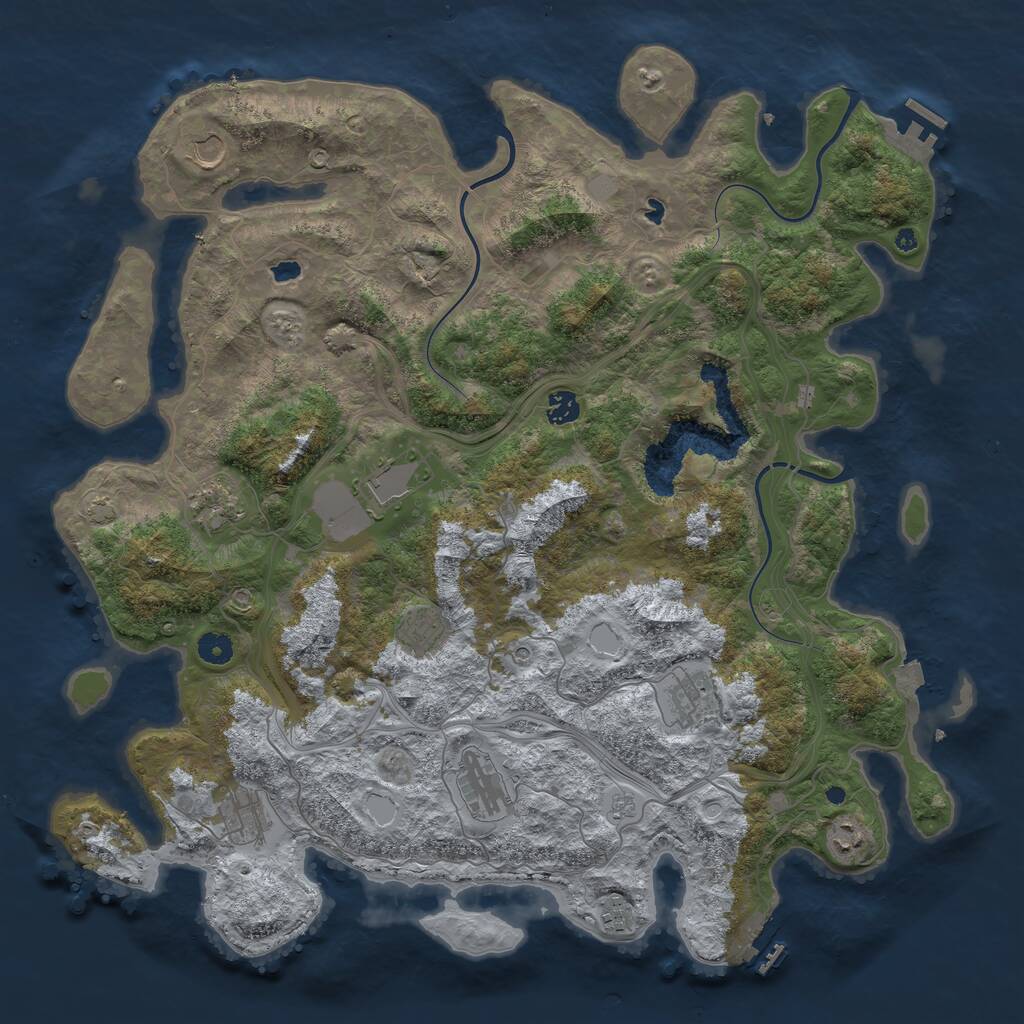 Rust Map: Procedural Map, Size: 4500, Seed: 5282616, 16 Monuments