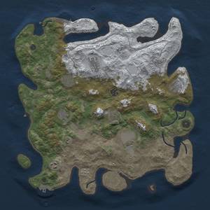 Thumbnail Rust Map: Procedural Map, Size: 4000, Seed: 1010, 18 Monuments