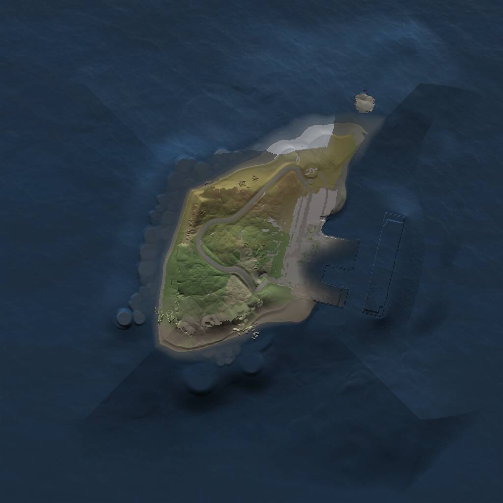 Rust Map: Procedural Map, Size: 1000, Seed: 227096873, 2 Monuments