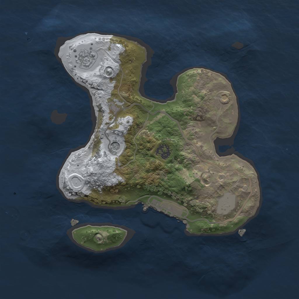 Rust Map: Procedural Map, Size: 2000, Seed: 2342341, 8 Monuments