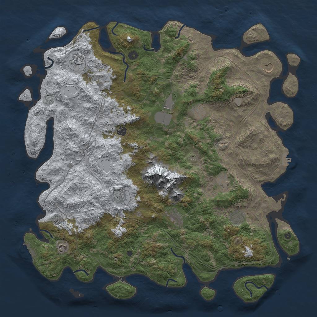 Rust Map: Procedural Map, Size: 5000, Seed: 20082019, 20 Monuments