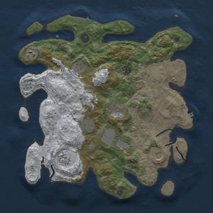 Thumbnail Rust Map: Procedural Map, Size: 3500, Seed: 34242, 19 Monuments