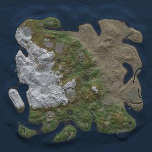 Thumbnail Rust Map: Procedural Map, Size: 3700, Seed: 891339511, 20 Monuments