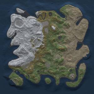 Thumbnail Rust Map: Procedural Map, Size: 3700, Seed: 1203154695, 19 Monuments