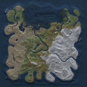 Thumbnail Rust Map: Procedural Map, Size: 4250, Seed: 157325228, 16 Monuments