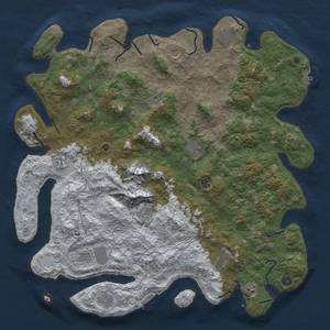 Thumbnail Rust Map: Procedural Map, Size: 5000, Seed: 22659949, 20 Monuments