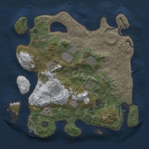 Thumbnail Rust Map: Procedural Map, Size: 3500, Seed: 2037129183, 17 Monuments