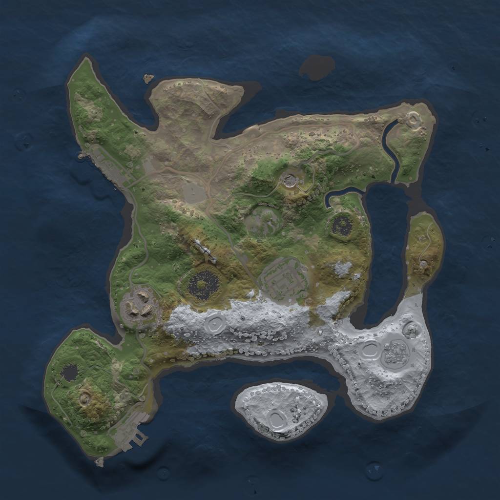 Rust Map: Procedural Map, Size: 2500, Seed: 16562, 11 Monuments