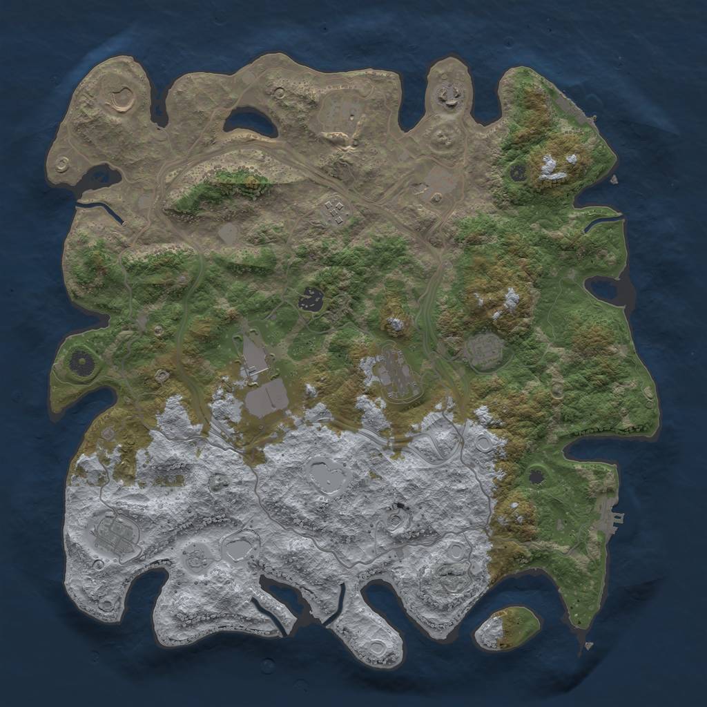 Rust Map: Procedural Map, Size: 4250, Seed: 5846915, 19 Monuments