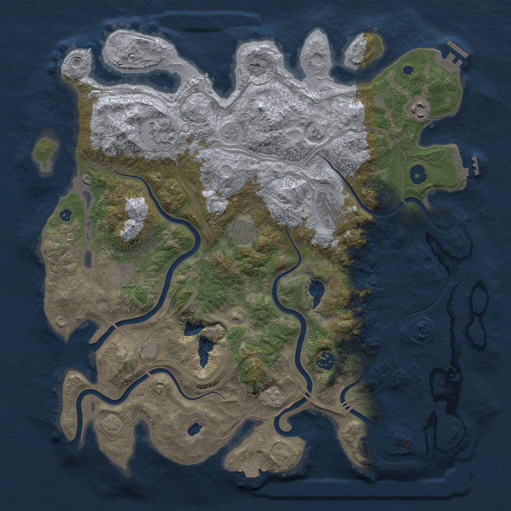 Rust Map: Procedural Map, Size: 4250, Seed: 1475288256, 13 Monuments