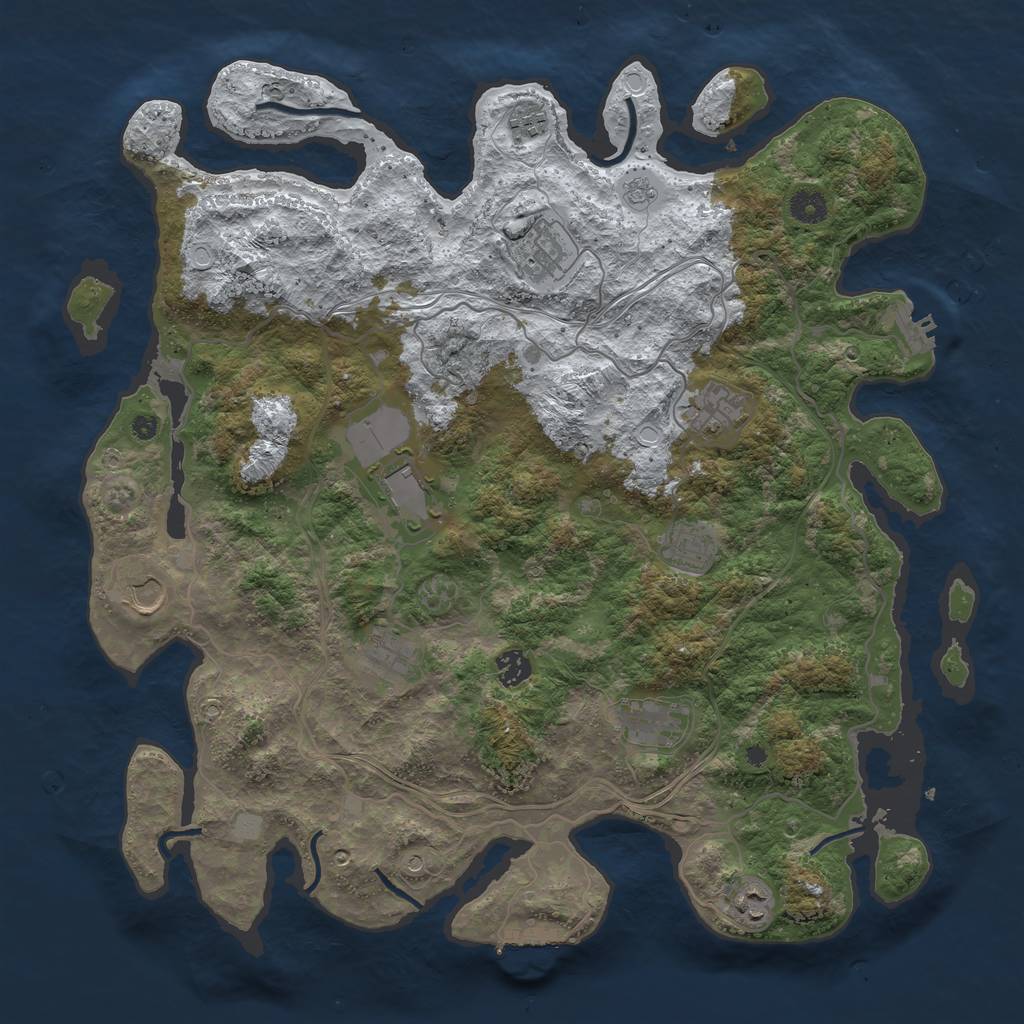 Rust Map: Procedural Map, Size: 4250, Seed: 1475288256, 19 Monuments