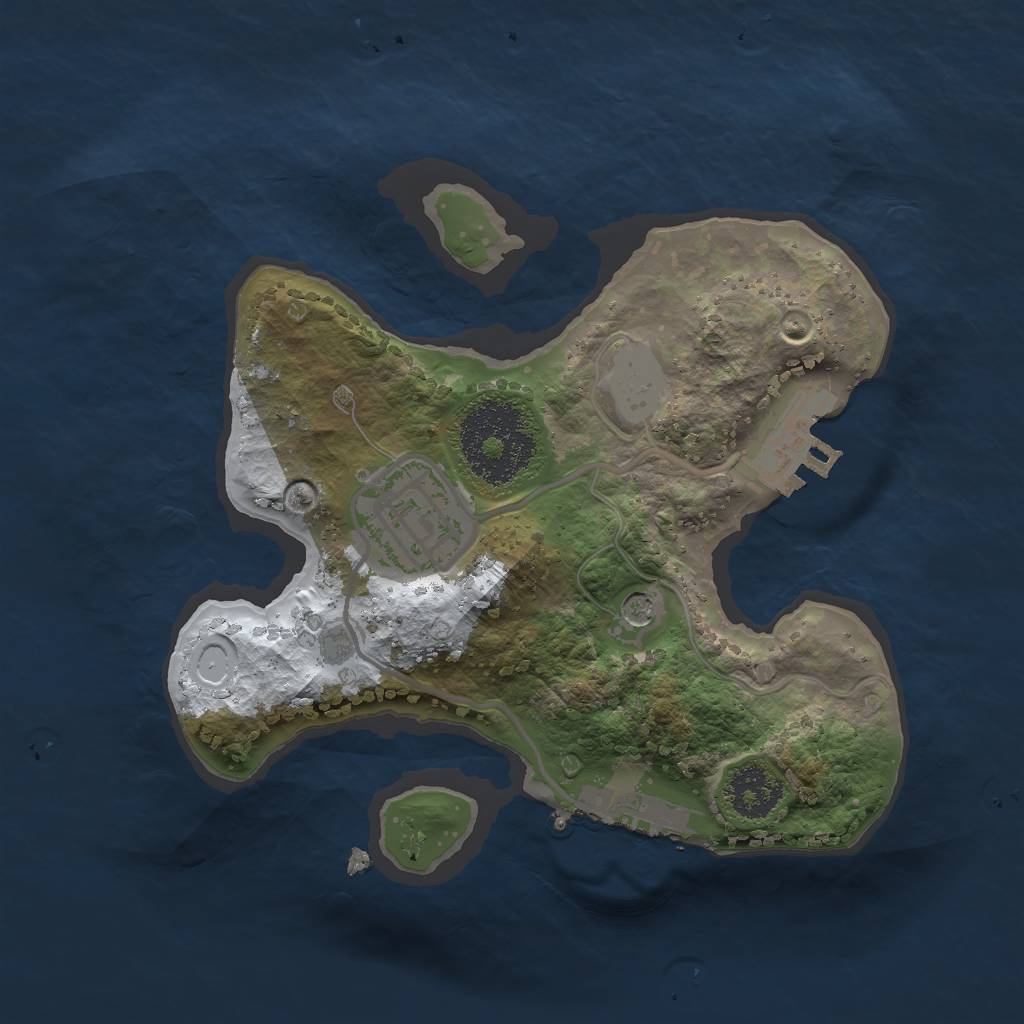 Rust Map: Procedural Map, Size: 2000, Seed: 4356, 9 Monuments