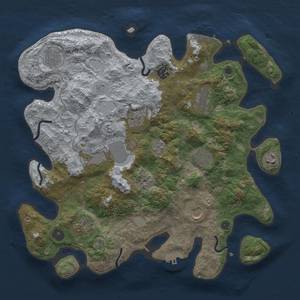 Thumbnail Rust Map: Procedural Map, Size: 3700, Seed: 199511625, 18 Monuments