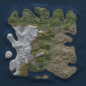 Thumbnail Rust Map: Procedural Map, Size: 3500, Seed: 405133491, 18 Monuments