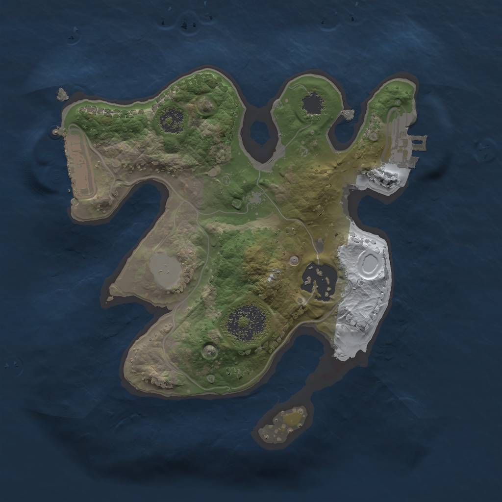 Rust Map: Procedural Map, Size: 2000, Seed: 891020, 8 Monuments