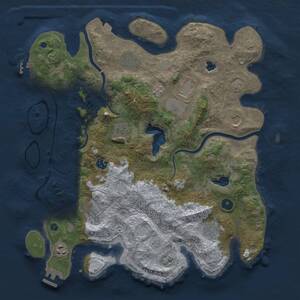 Thumbnail Rust Map: Procedural Map, Size: 4000, Seed: 1232, 15 Monuments