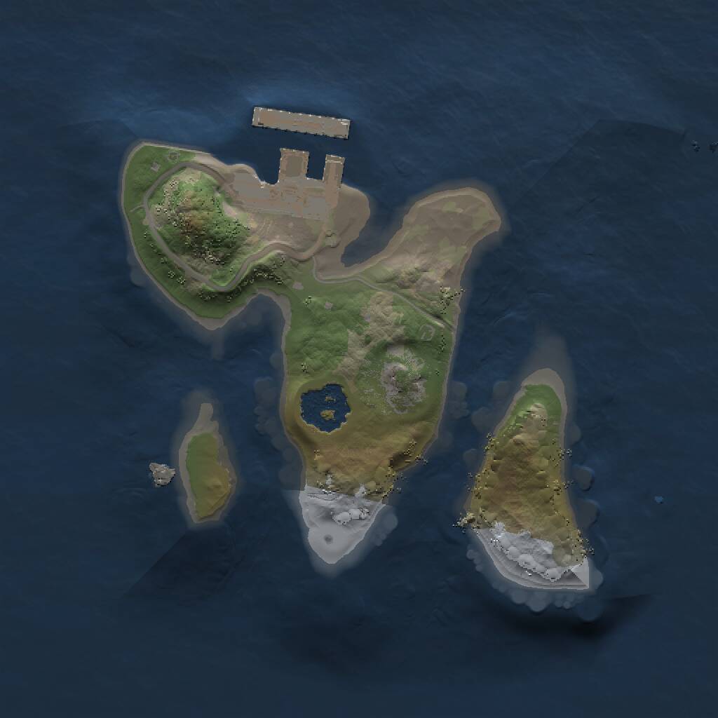 Rust Map: Procedural Map, Size: 1500, Seed: 1725106508, 2 Monuments