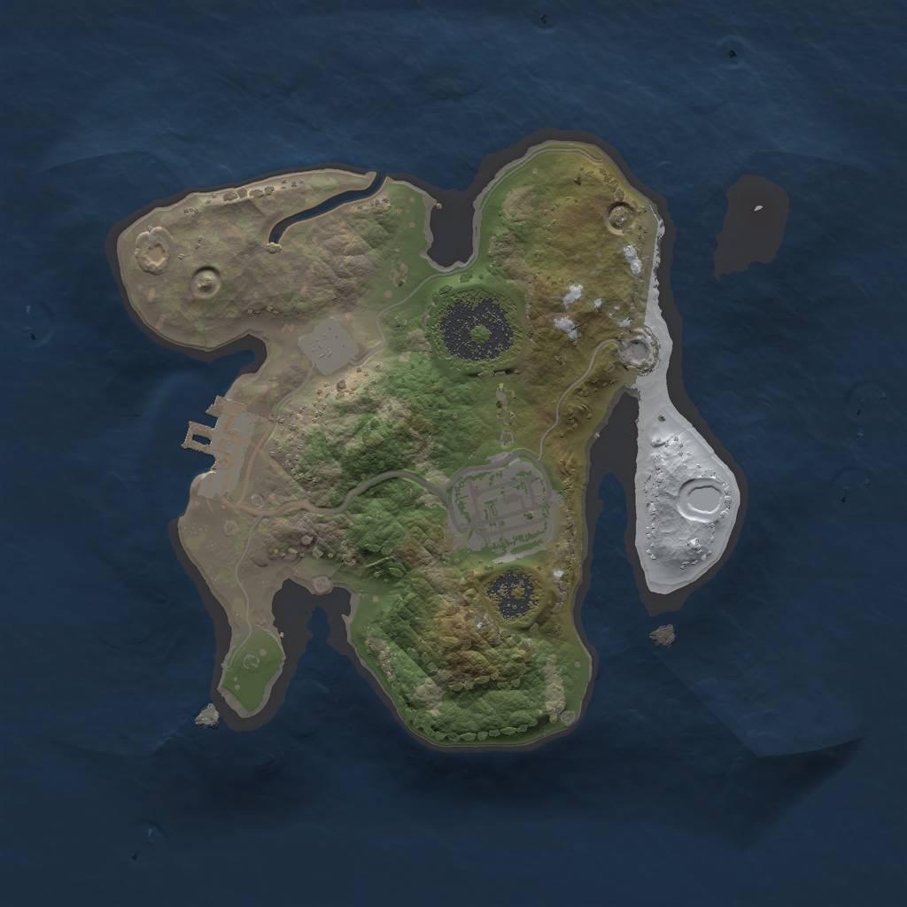 Rust Map: Procedural Map, Size: 2000, Seed: 651549, 7 Monuments