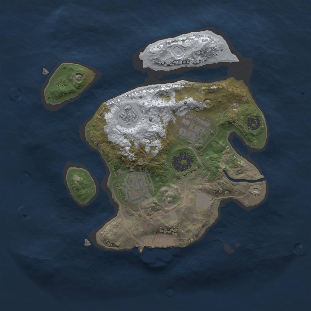 Rust Map: Procedural Map, Size: 2300, Seed: 65, 9 Monuments