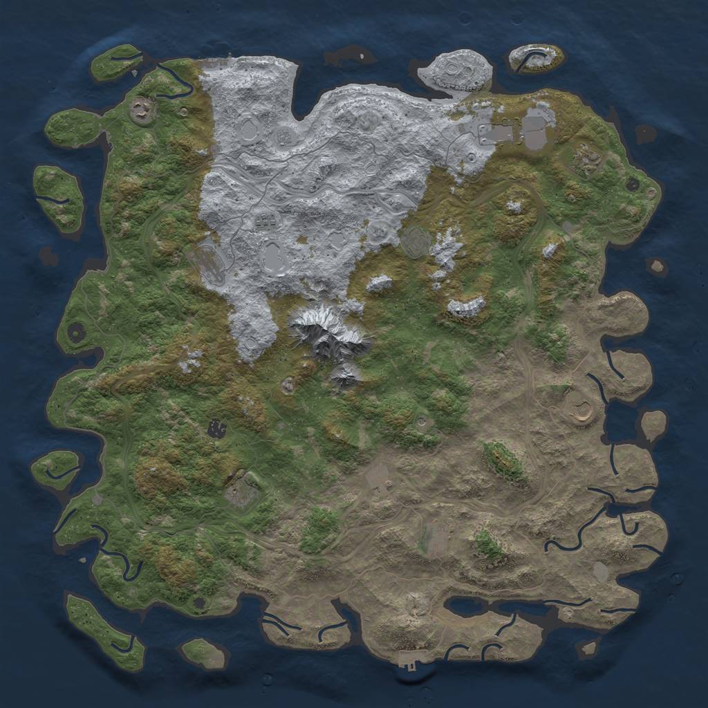 Rust Map: Procedural Map, Size: 5500, Seed: 5463475, 18 Monuments