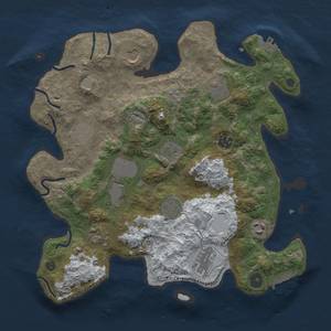 Thumbnail Rust Map: Procedural Map, Size: 3500, Seed: 1818857852, 19 Monuments