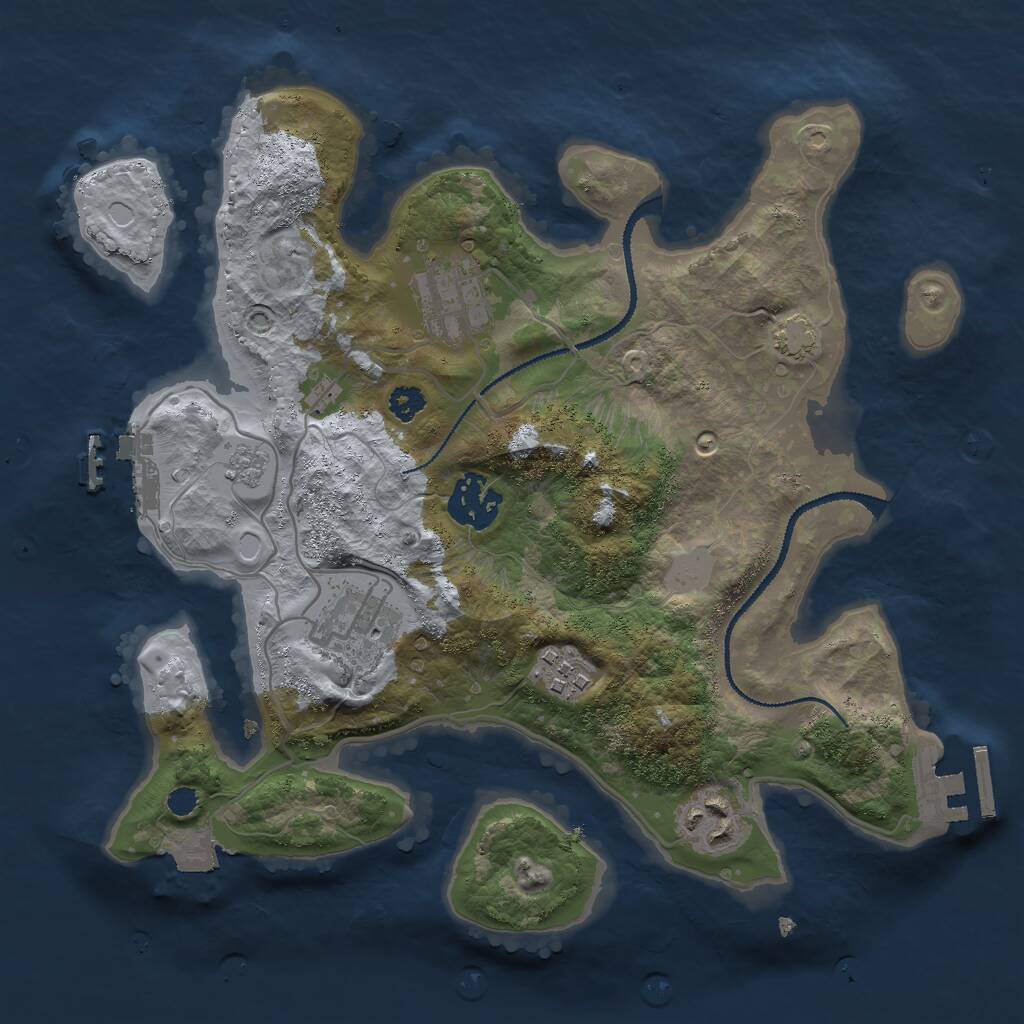 Rust Map: Procedural Map, Size: 2900, Seed: 1612596502, 10 Monuments