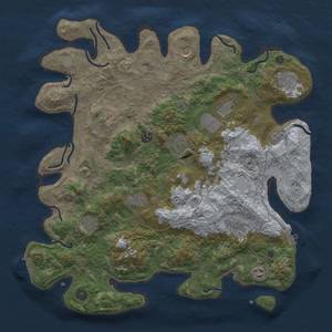 Thumbnail Rust Map: Procedural Map, Size: 4250, Seed: 1662512131, 20 Monuments