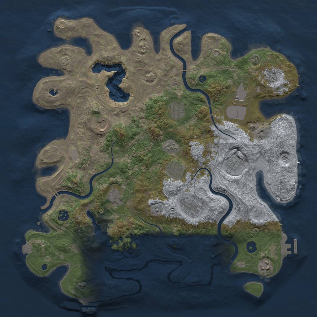 Rust Map: Procedural Map, Size: 4250, Seed: 1662512131, 17 Monuments