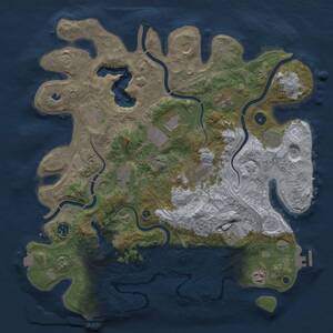 Thumbnail Rust Map: Procedural Map, Size: 4250, Seed: 1662512131, 17 Monuments