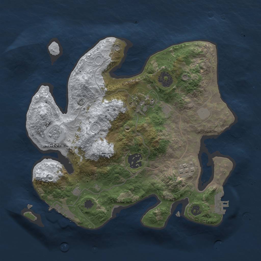 Rust Map: Procedural Map, Size: 2600, Seed: 420690, 11 Monuments