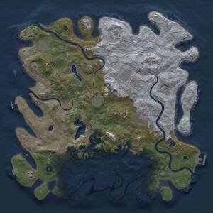 Thumbnail Rust Map: Procedural Map, Size: 4500, Seed: 904, 14 Monuments