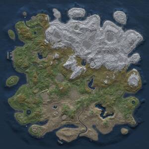 Thumbnail Rust Map: Procedural Map, Size: 4500, Seed: 2125942965, 16 Monuments