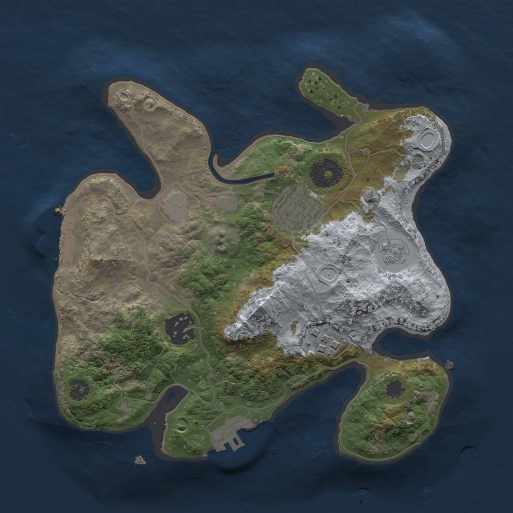 Rust Map: Procedural Map, Size: 2500, Seed: 1614264707, 11 Monuments